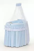 Pintas kūdikio lopšys su uždanga naujagimiui mėlynas Little Prince