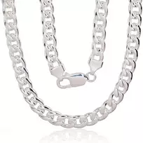 Sidabrinė grandinėlė Curb 7 mm - 7 mm. - 50 - 55.4 g.