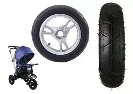 Lean Cars Priekinis plastikinis ratas PRO700 su pripučiama gumine padanga