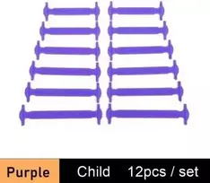 RAINBOW Silikoniniai elastiniai batraiščiai 12 vnt., spalva violetinė