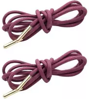 RAINBOW Elastiniai apvalūs batraiščiai 3 mm 180 cm su metaliniais antgaliais, spalva bordo