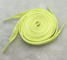 RAINBOW Šviesą atspindintys plokšti batraIščiai 8 mm 120 cm, spalva gelsva