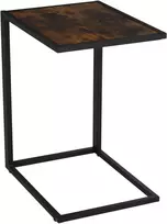 Homcom Šoninis C formos staliukas Kavos staliukas Kavos staliukas Stovimas staliukas Metalas MDF Rustic-ruda 40.6 x 50.8 X 64.2 cm