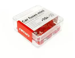 Amio Saugikliai mini 10A rinkinys 50vnt.