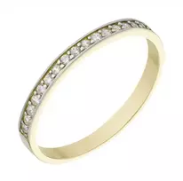 Geltono aukso žiedas su cirkoniais Brasco 56826
