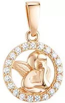 Auksinis pakabukas su cirkoniais "Angelas" Brasco 53905