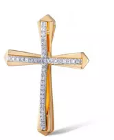 Auksinis kryželis su briliantais Brasco 60932