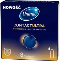 Unimil Contact Ultra ultra ploni tepami prezervatyvai 3 vnt.