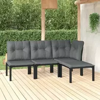 Sodo tvora 3 pcs Pilka 5,1 x 0,8 m Miltelinis plienas