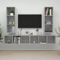 TV staliukas | Sieninis televizoriaus stovas | 4 pcs 37 x 37 x 107.5 cm