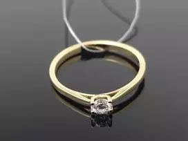 Best Diamonds Geltono aukso žiedas su briliantu