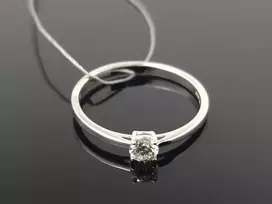 Best Diamonds Balto aukso žiedas su briliantu