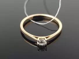 Best Diamonds Auksinis žiedas su briliantu