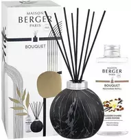 Maison Berger Paris Dovanų rinkinys Aroma Diffuser Marbrure Juodas + Gintaro miltelių papildymas 180 ml