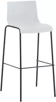 Mville Hover baro kėdė, plastikinė, 4 kojų pagrindas, balta, juoda