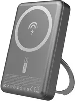 Dudao K28 10000mAh PD 22.5W MagSafe Powerbank with Metal Case and Ring Stand – pilkos spalvos