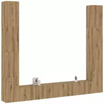 TV staliukas 6 dalių sieninis televizoriaus spintelės komplektas Artisan Oak