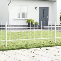 Sodo tvora 6 pcs Balta 10,2 x 0,6 m Miltelinis plienas