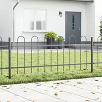 Sodo tvora 6 pcs Pilka 10,2 x 0,6 m Miltelinis plienas