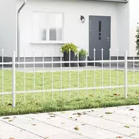 Sodo tvora 4 pcs Balta 6,8 x 0,6 m Miltelinis plienas