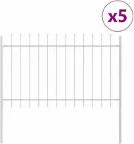 Sodo tvora 5 pcs Balta 8,5 x 0,8 m Miltelinis plienas