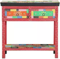 Konsolinis stalas su stalčių Įvairiaspalvis 80 x 35 x 76 cm