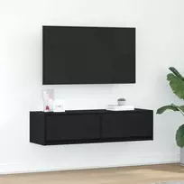 TV staliukas Televizoriaus spintelė juoda ąžuolo 100 x 31 x 25,5 cm