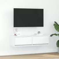TV staliukas Televizoriaus spintelė su stalčių Balta 100 x 31 x 25,5 cm