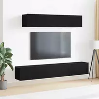 TV staliukas TV spintelių komplektas 4 pcs Juodojo ąžuolo Apdirbta mediena
