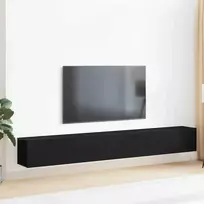 TV staliukas TV spintelių komplektas 3 pcs Juodas ąžuolas 80 x 30 x 30 cm