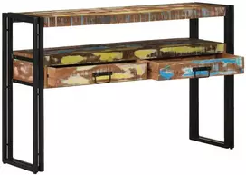 Konsolinis stalas 120 x 33 x 75 cm Kietas atkurtas medis