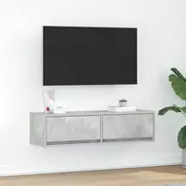 TV staliukas Televizoriaus spintelė Betono pilka 100 x 31 x 25,5 cm