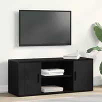 TV staliukas Televizoriaus spintelė juoda ąžuolo 100 x 35 x 40 cm