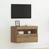 TV staliukas TV sieninė spintelė su LED artisano ąžuolo 60 x 30 x 40 cm
