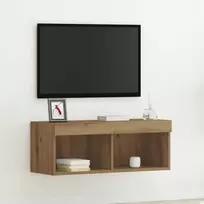 TV staliukas TV spintelių komplektas su LED artisano ąžuolo 80 x 30 x 30 cm