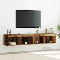 TV staliukas TV spintelių komplektas 2 pcs Sena mediena 80 x 30 x 30 cm