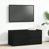 TV staliukas Televizoriaus spintelė Juodas ąžuolas 80 x 34 x 36 cm