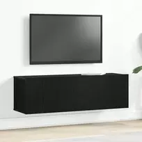 TV staliukas Televizoriaus spintelė Juodas ąžuolas 100 x 30 x 30 cm