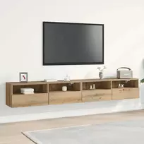 TV staliukas TV sieninė spintelė 2 pcs artisano ąžuolo 100 x 30 x 30 cm