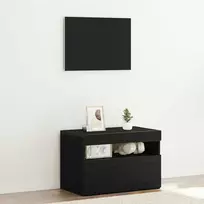 TV staliukas Televizoriaus spintelė su LED Juodas ąžuolas 60 x 35 x 40 cm