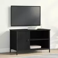 TV staliukas Televizoriaus spintelė juoda ąžuolo 80 x 40 x 50 cm