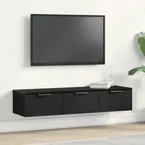 Sieninė spintelė su stalčių Juodas ąžuolas 102 x 30 x 20 cm