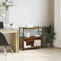 Knygų lentyna 80 x 30 x 78,5 cm Apdirbta mediena Rūkyta ąžuolas