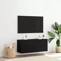 TV staliukas TV spintelių komplektas Juodas ąžuolas 100 x 30 x 41 cm