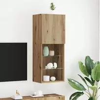 TV staliukas TV spintelių komplektas Amatininkų ąžuolas 40,5 x 30 x 102 cm