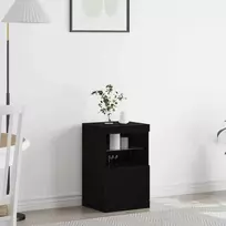 LED Bufetas Juodas ąžuolas 41 x 37 x 67 cm Apdirbta mediena