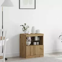 LED Bufetas Ruda 60,5 x 37 x 67 cm Apdirbta mediena