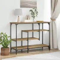 Konsolinis stalas su lentyna artisano ąžuolo 100 x 35 x 75 cm