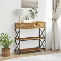 Konsolės stalas su stalčių Sena mediena 75 x 28 x 75 cm