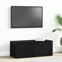 TV staliukas Televizoriaus spintelė su stalčių Juodas ąžuolas 80x34x30 cm